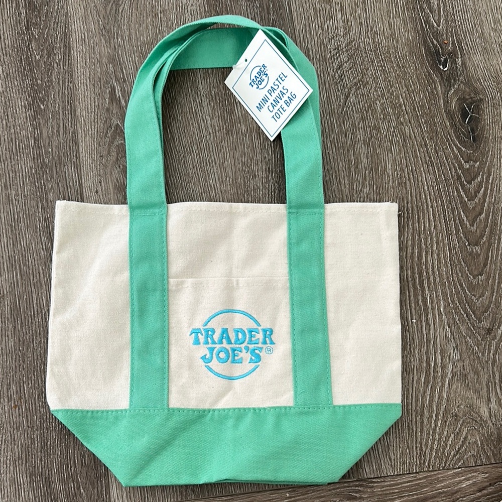 Trader Joe’s Mini Pastel Canvas Tote Bag